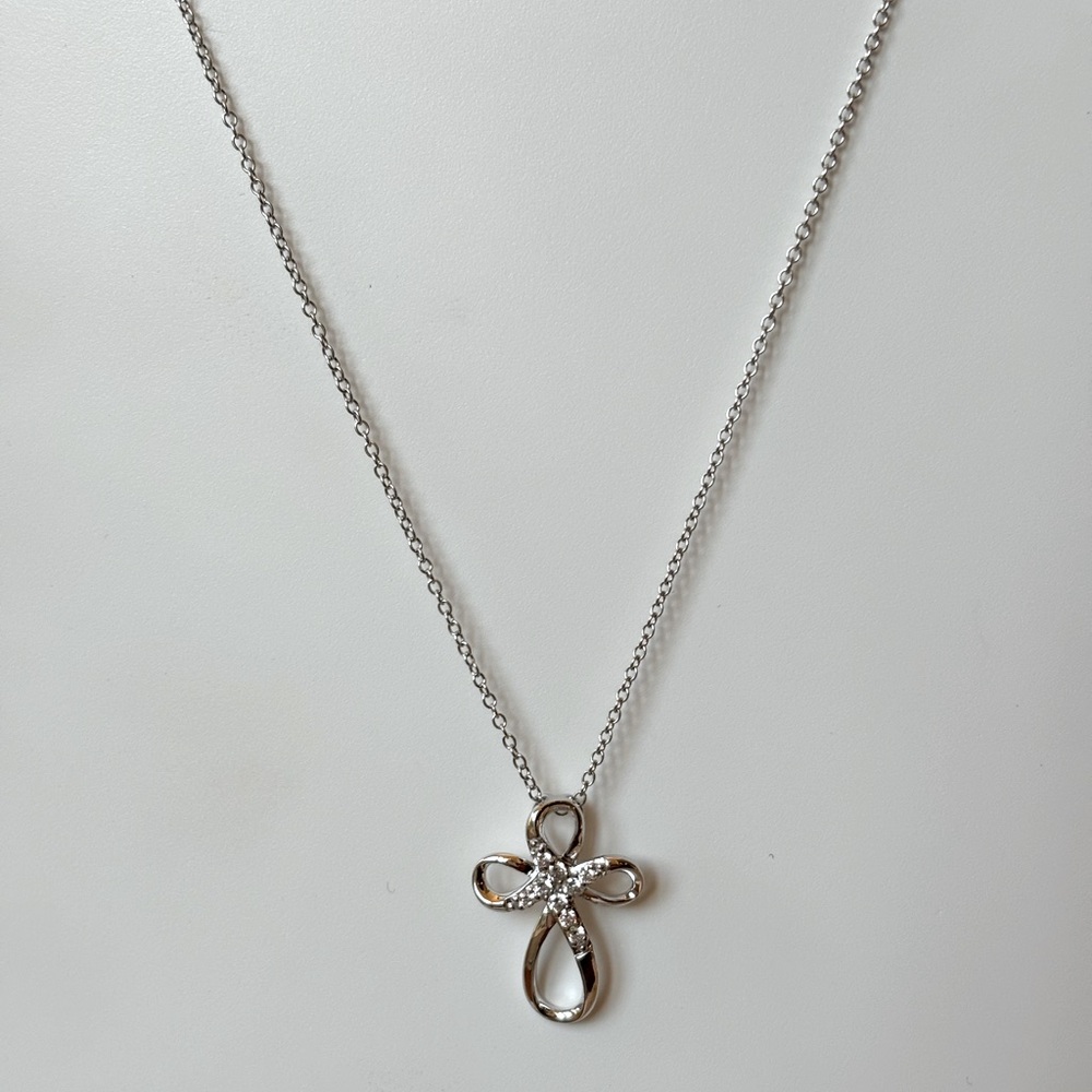Sterling Silver Pendant with CZ Cross